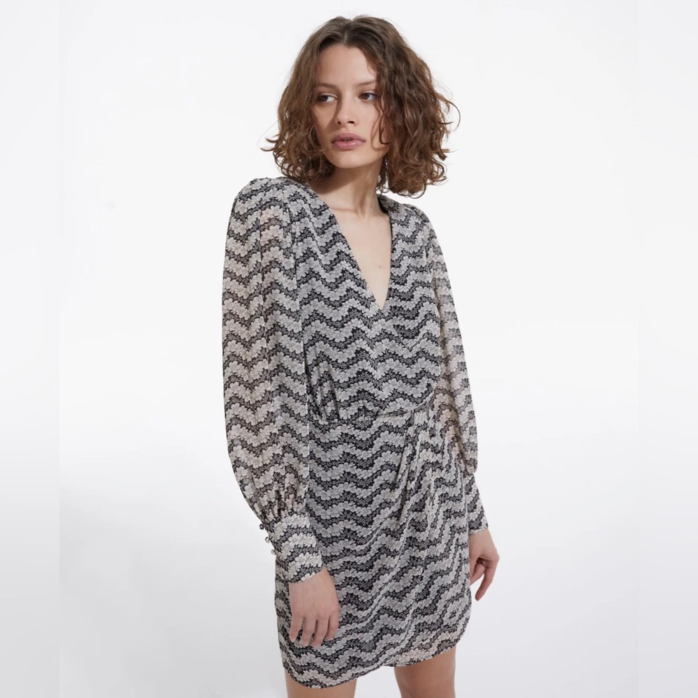 THE KOOPLES
Jasmine-print Silk Dress In Black